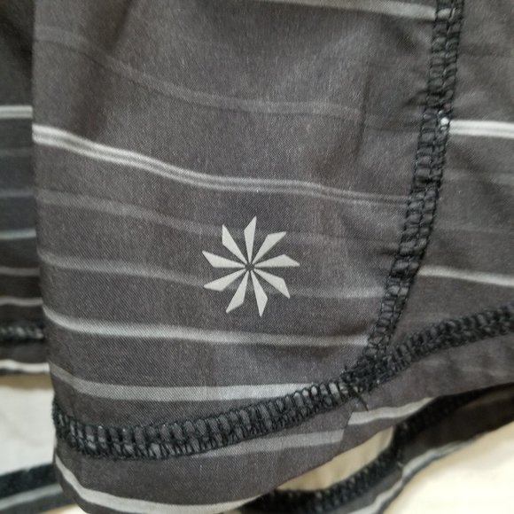 Athleta shorts XS Ready Set Go Running striped gym workout running athletic - Picture 3 of 12